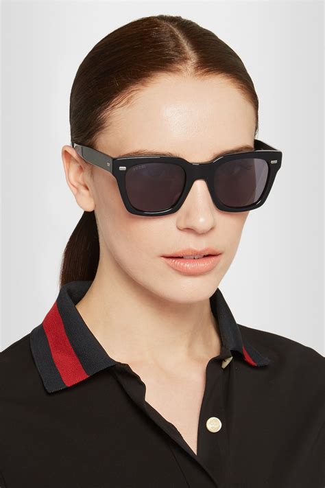 gucci square frame acetate sunglasses